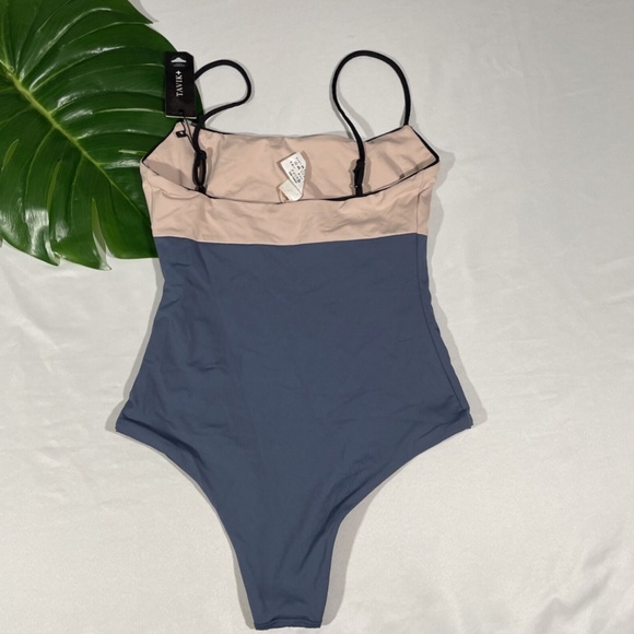 NWT Tavik [‎ Small ] Scarlett Color blocked One-Piece Swimsuit Indigo - Picture 6 of 11